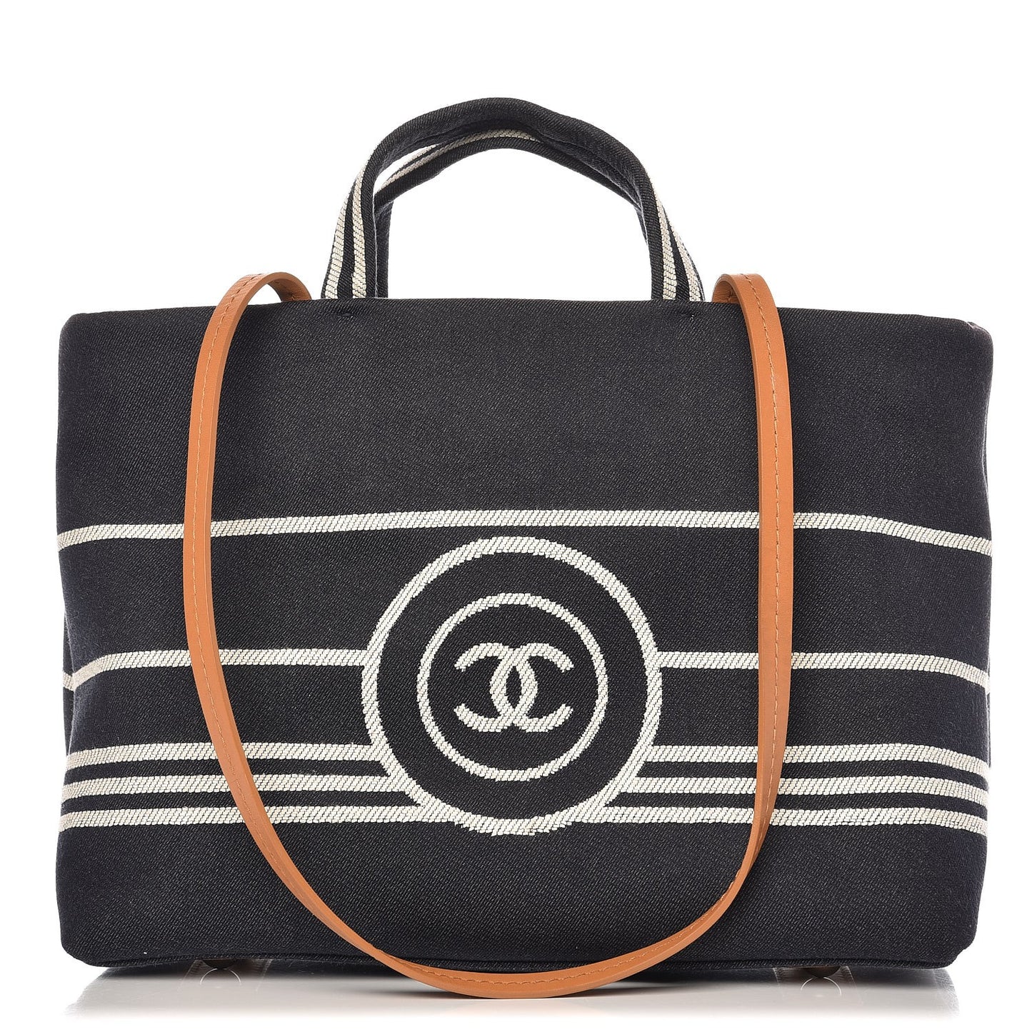 Denim Large Shopping Tote Black