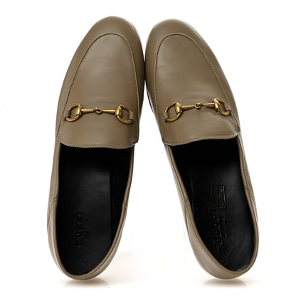 Gucci Lambskin Womens Brixton Horsebit Loafers 39.5 Mud 5 of 10