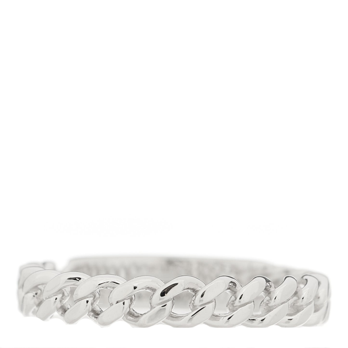 18K White Gold Diamond Micro Link Ring 54 7