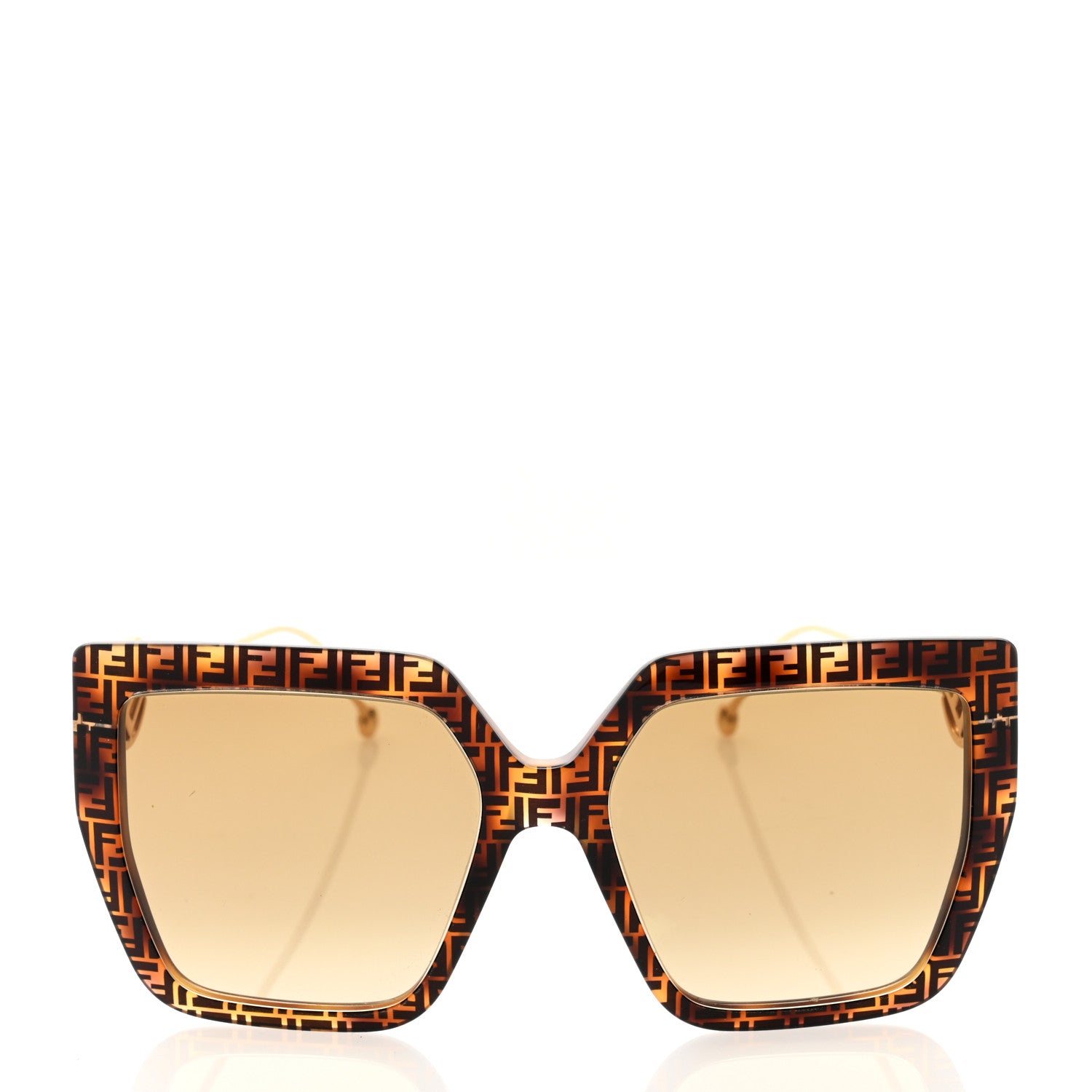 Fendi Acetate Metal F is Fendi FF Butterfly Sunglasses FF 0410/S Havana 2 of 7
