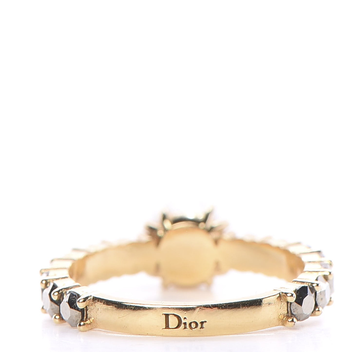 Pearl Crystal Ring S Gold