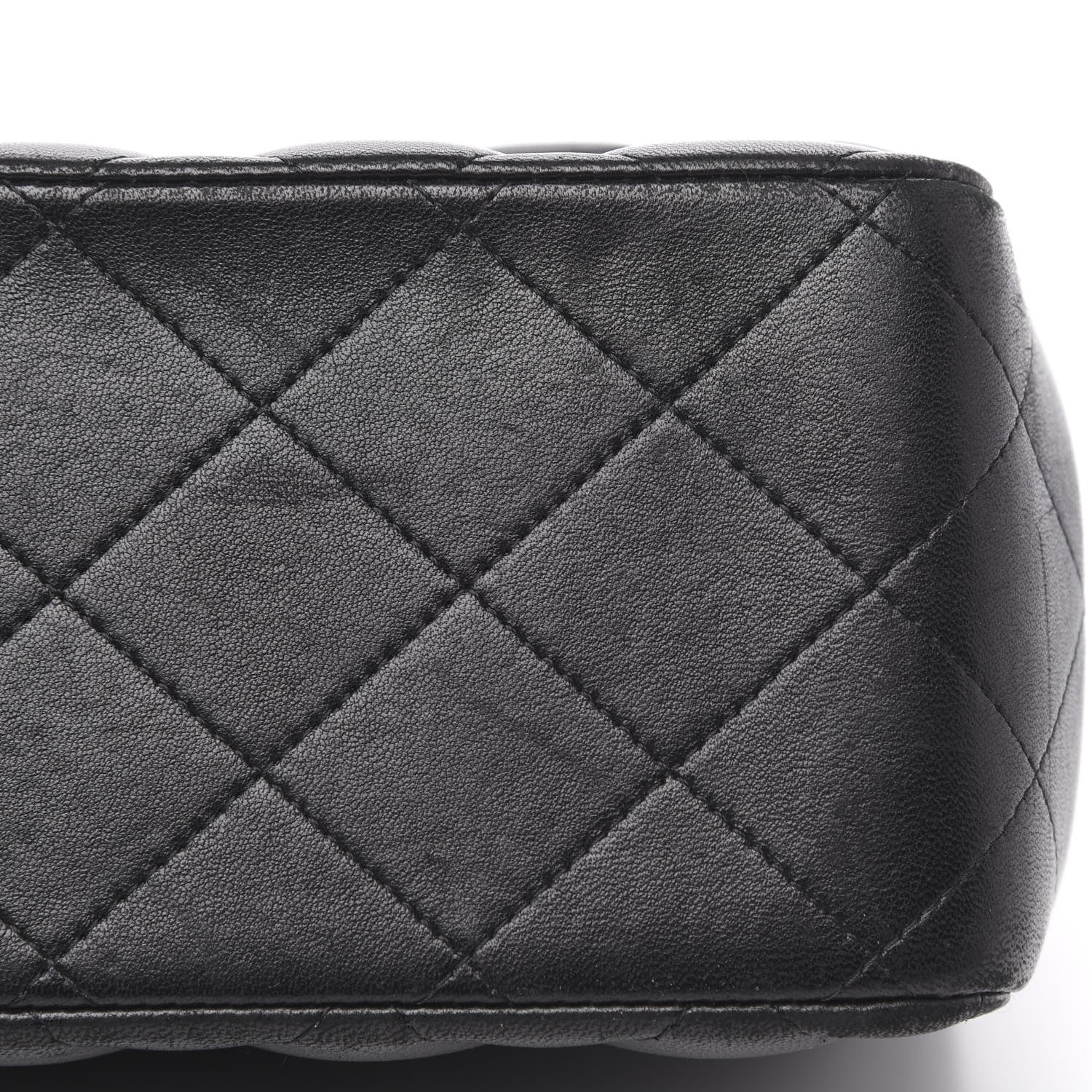 Chanel Lambskin Quilted Jumbo Double Flap Black 12 of 19