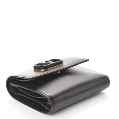 Valentino Garavani Calfskin VLogo Compact Wallet Black 4 of 7