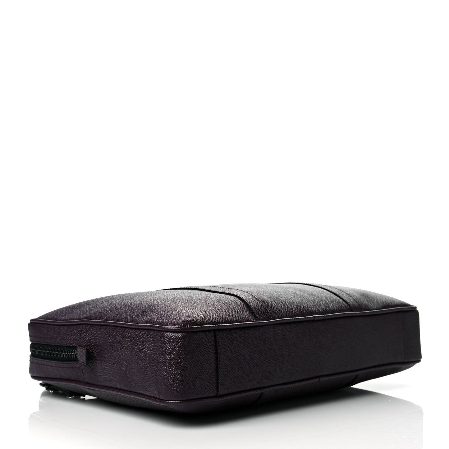 Textured Calfskin Small Newberg Briefcase Burgundy