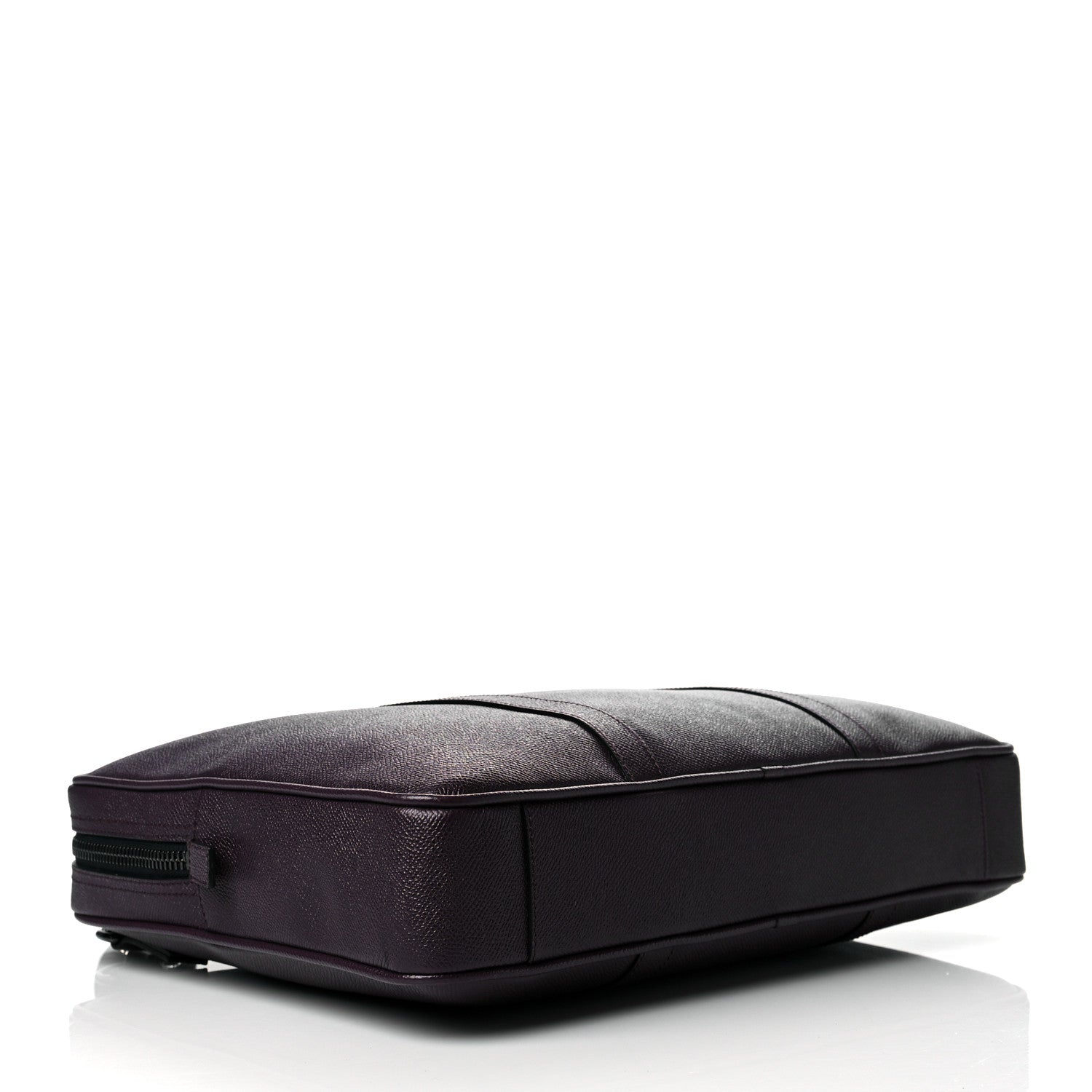 Burberry Textured Calfskin Small Newberg Briefcase Burgundy 4 of 10