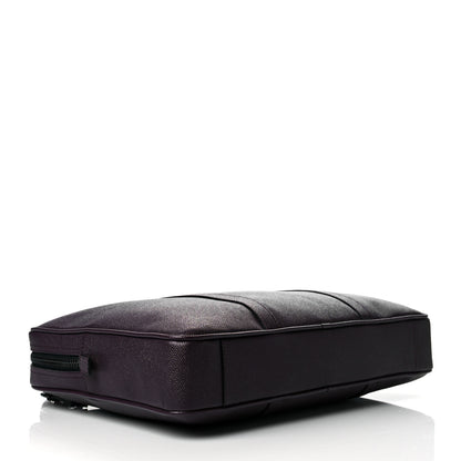 Burberry Textured Calfskin Small Newberg Briefcase Burgundy 4 of 10