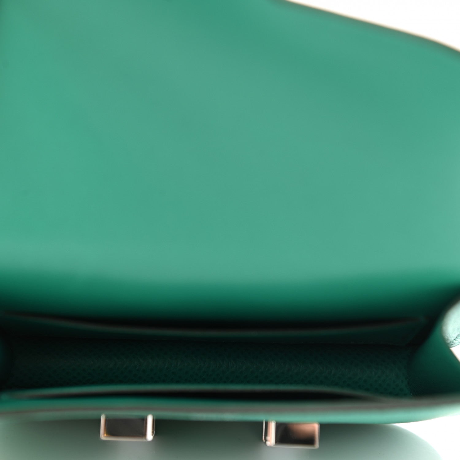 Hermes Epsom Enamel Constance Slim Wallet Vert Jade Bleu Brume 6 of 9