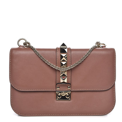 Valentino Garavani Vitello Medium Glam Lock Rockstud Flap Brownish 1 of 10
