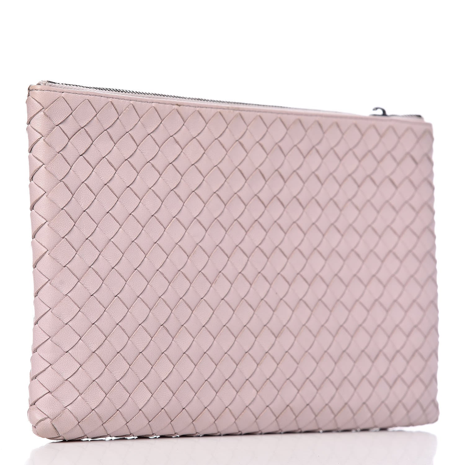 Bottega Veneta Nappa Intrecciato Flat Zip Pouch Antique Rose 3 of 11