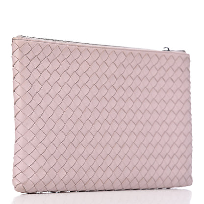 Bottega Veneta Nappa Intrecciato Flat Zip Pouch Antique Rose 3 of 11