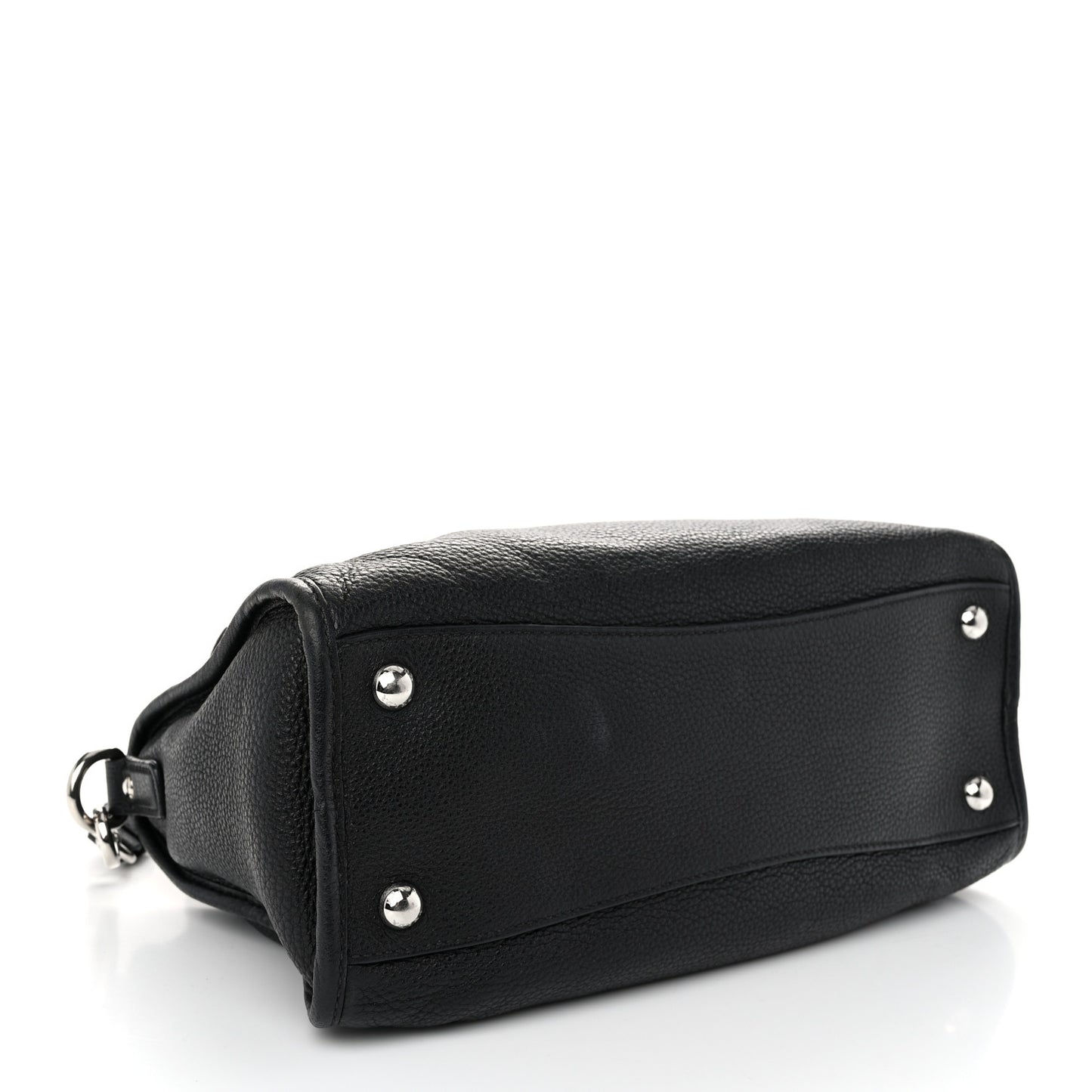 Vitello Daino Shopping Satchel Black