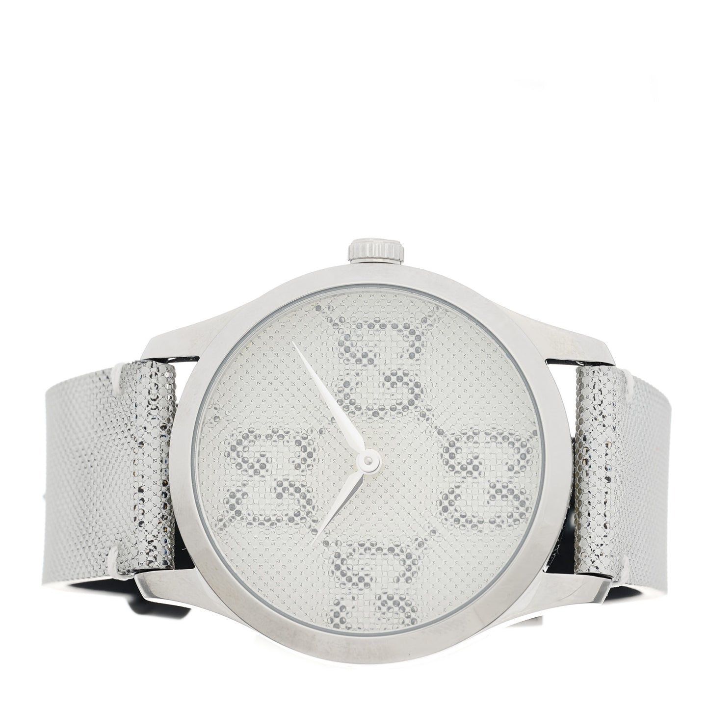 Stainless Steel Calfskin 38mm G-Timeless GG Hologram Quartz Watch