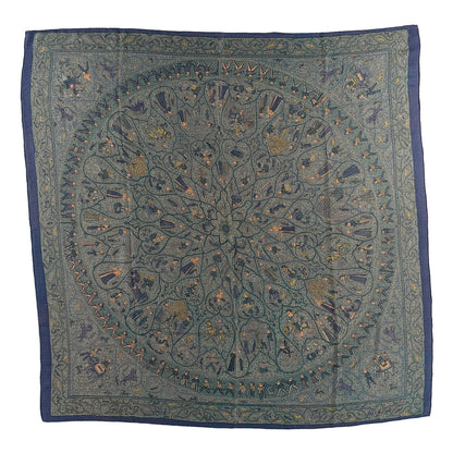 Hermes Cashmere Silk Avec L'Aimable Autorisation du Lalbhai Dalpatbhai Indology Shawl 140 1 of 2