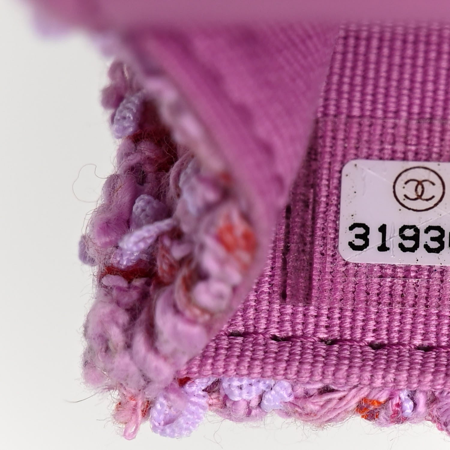 Chanel Tweed Enamel Quilted Pending CC Flap Belt Bag Pink Purple 7 of 10