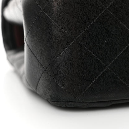 Chanel Lambskin Quilted Jumbo Double Flap Black 17 of 17