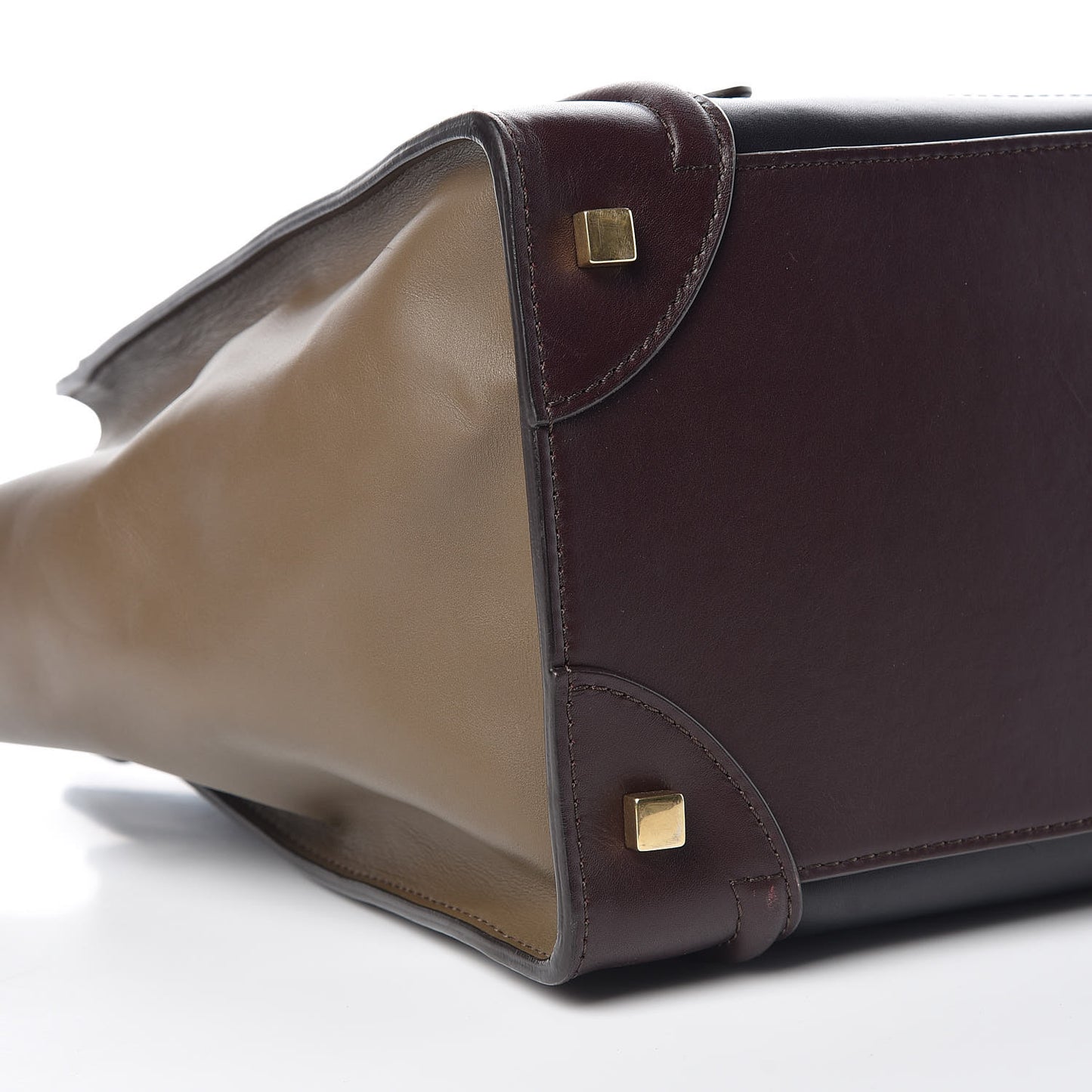 Smooth Calfskin Mini Tri-Color Luggage Black