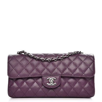 Chanel Caviar Quilted East West Flap Dark Purple 1 of 7