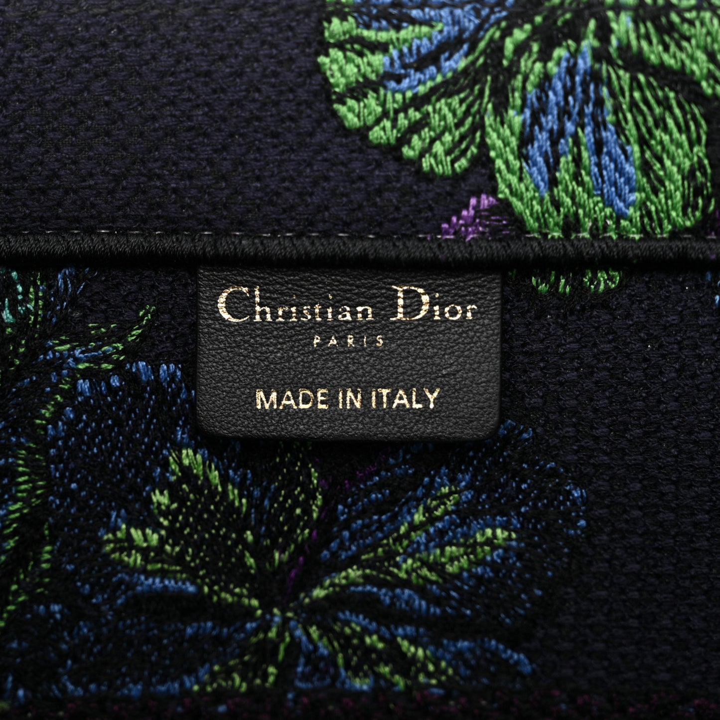 Canvas Embroidered Medium Toile de Jouy Voyage Book Tote Blue Multicolor