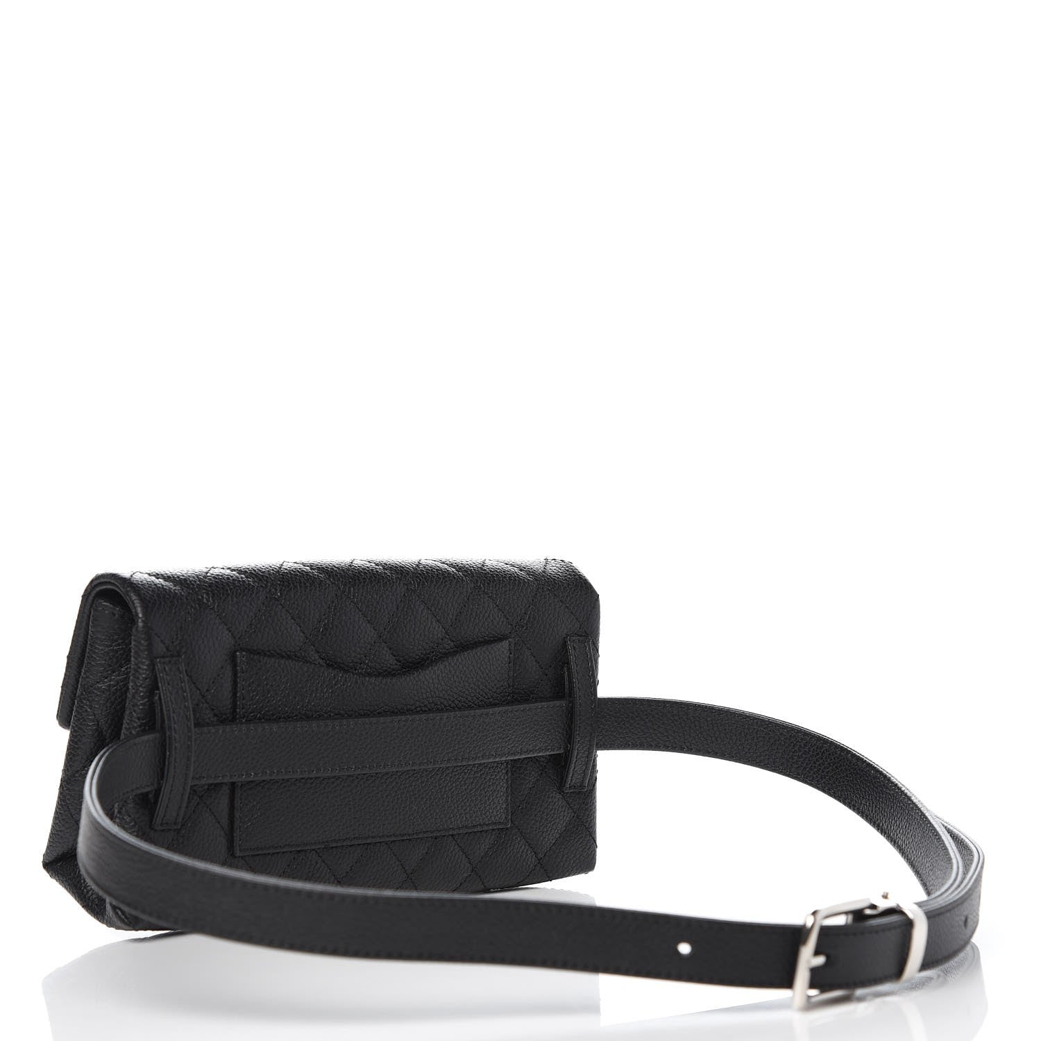 Chanel Grained Calfskin Quilted 2.55 Reissue Flap Belt Bag Clutch Black 3 of 9