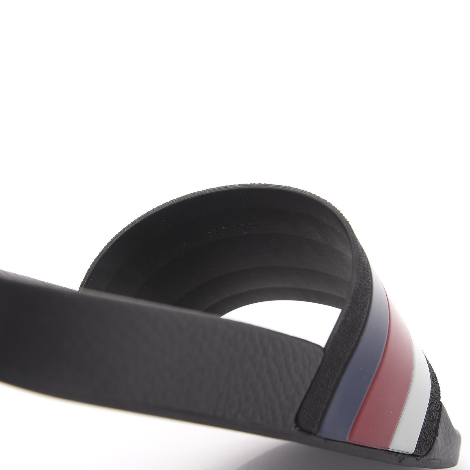 Gucci Rubber Web Mens Pool Slide Sandals 8 Black Mystic White Hibiscus Red Marine 8 of 9