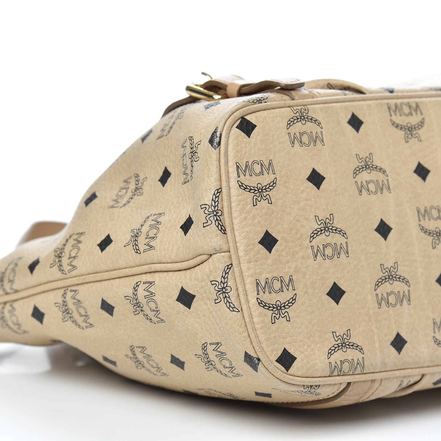 MCM Visetos Medium Essentials Shopper Tote Beige 8 of 13