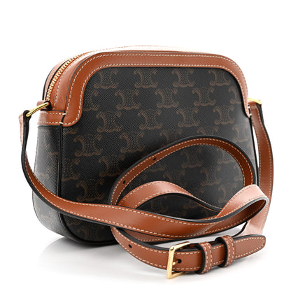 Celine Triomphe Canvas Small Camera Bag Tan 3 of 10