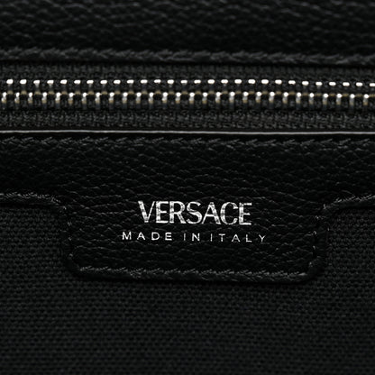 Versace Canvas Calfskin Large La Medusa Tote Bag Black 6 of 10