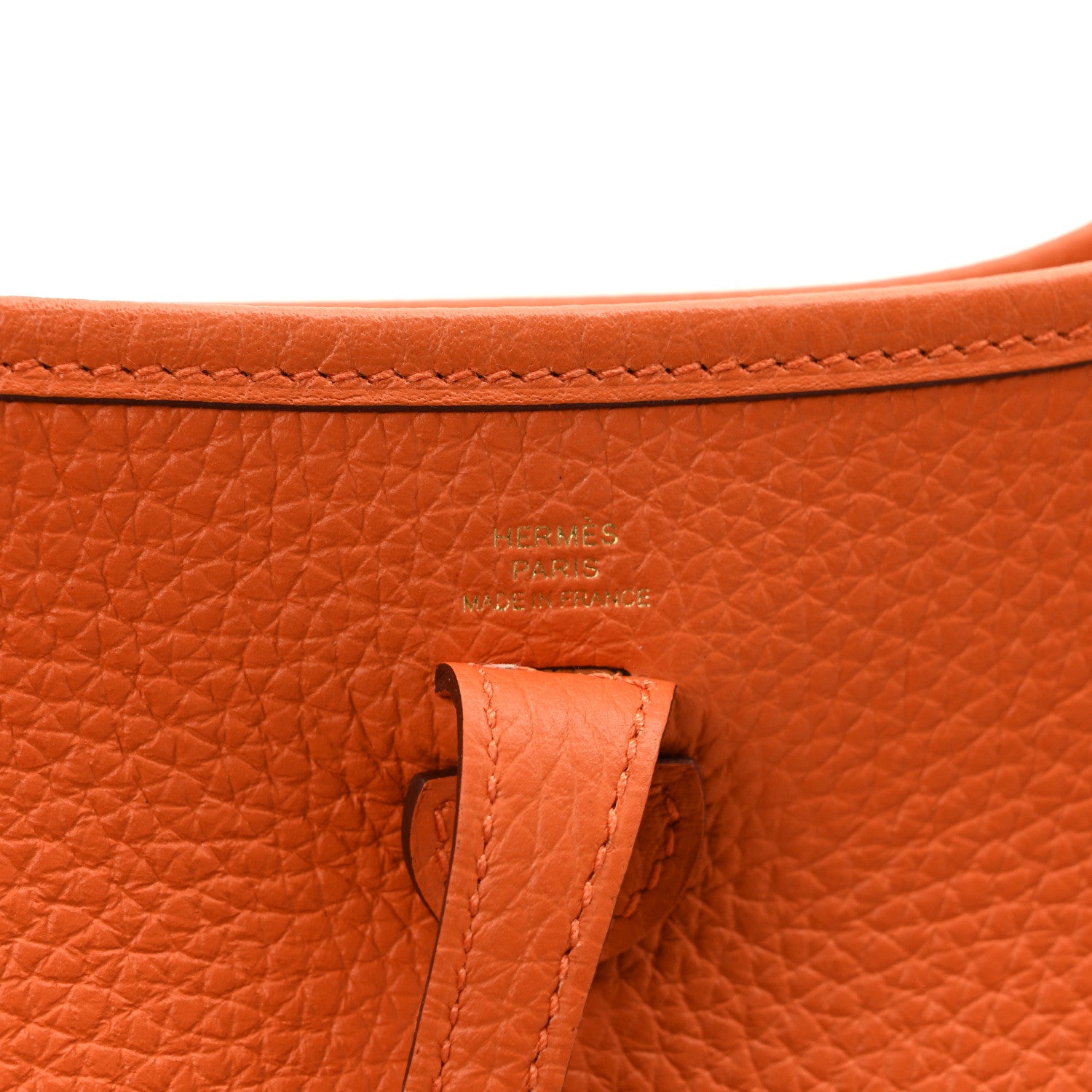 Hermes Taurillon Clemence Evelyne TPM Orange 5 of 8