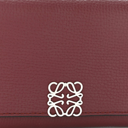 Loewe Pebble Grain Calfskin Anagram Small Vertical Wallet Berry 7 of 10