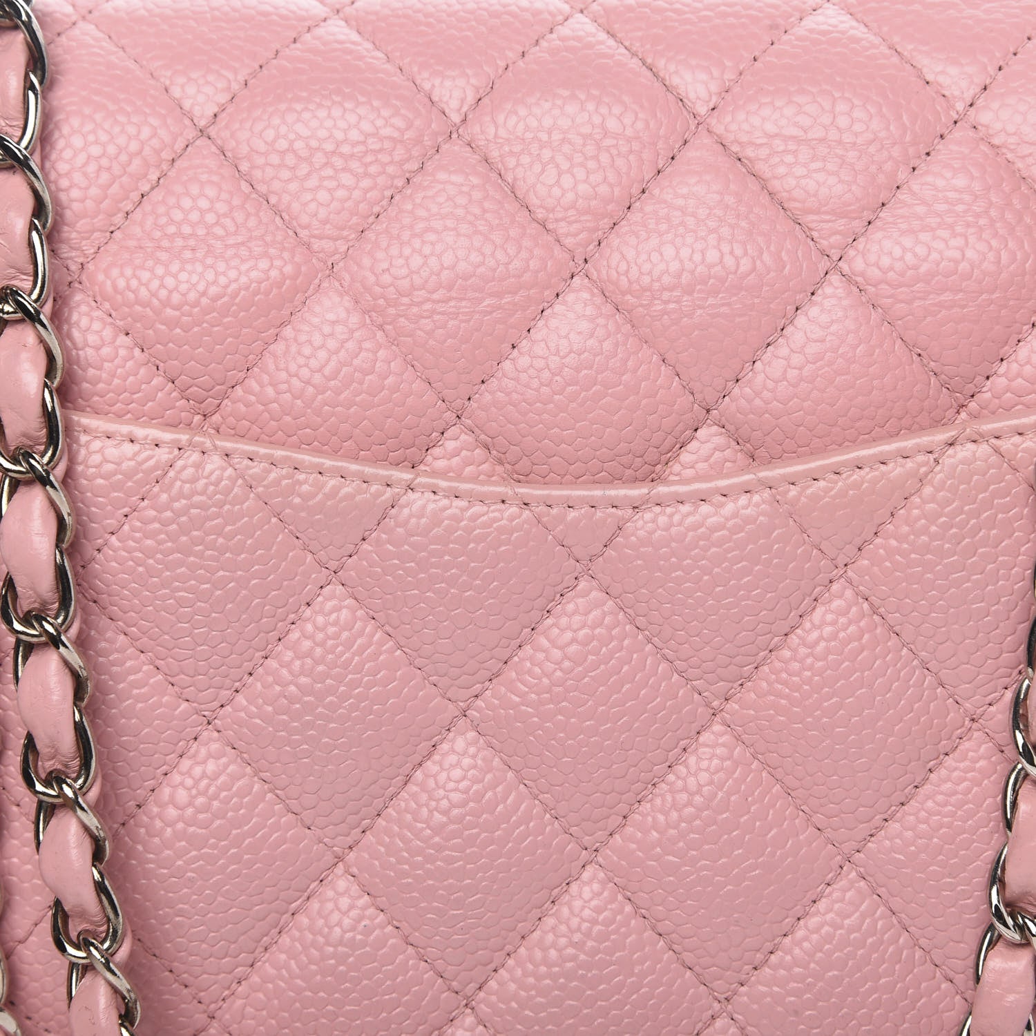 Chanel Caviar Quilted Medium Double Flap Pink 14 of 15