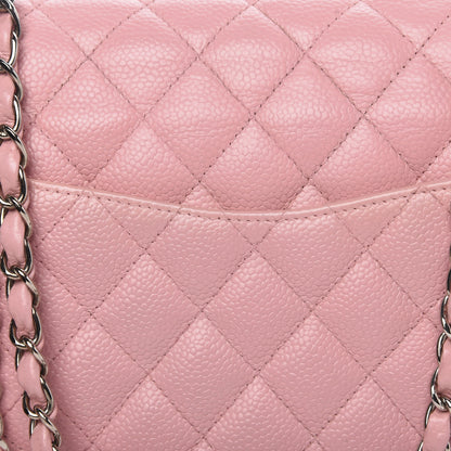 Chanel Caviar Quilted Medium Double Flap Pink 14 of 15