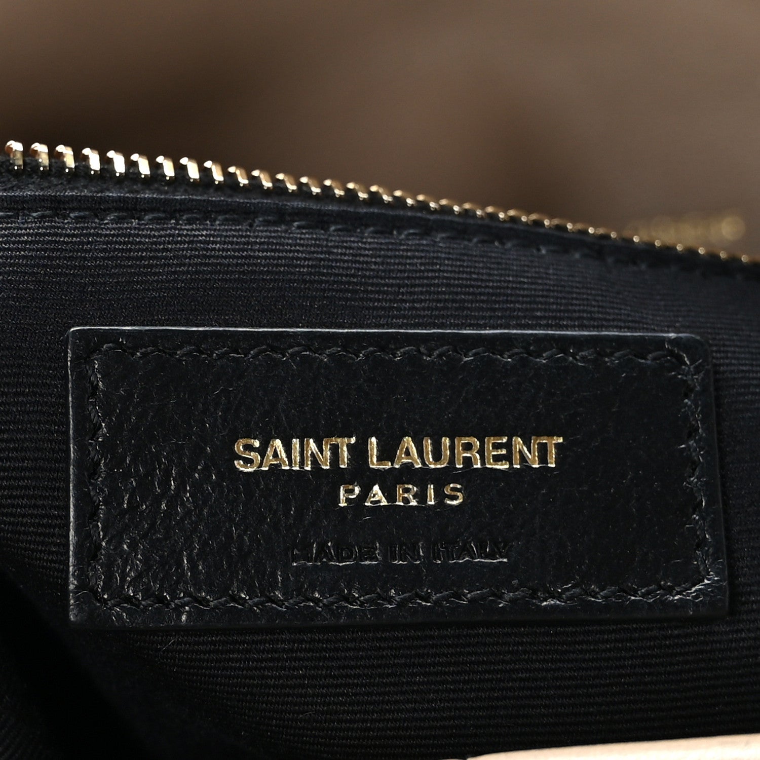 Saint Laurent Lambskin Quilted Medium Loulou Puffer Monogram Chain Satchel Dark Beige 6 of 9