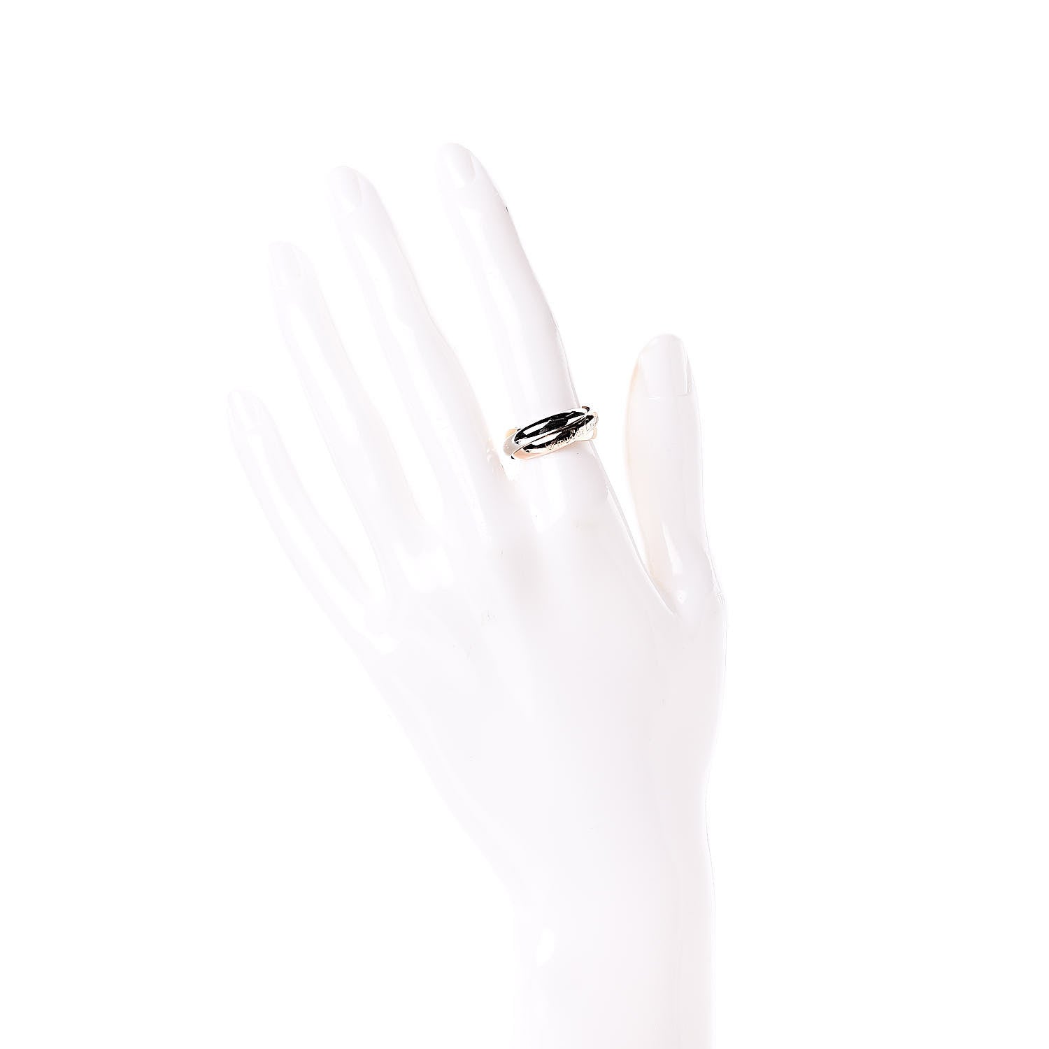 Cartier 18K Pink Yellow White Gold Classic Les Must De Trinity Ring 51 5.75 2 of 5