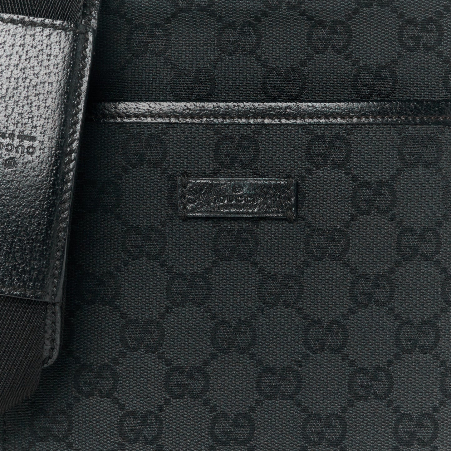 Monogram Flat Messenger Bag Black