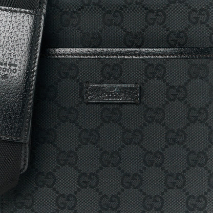 Gucci Monogram Flat Messenger Bag Black 9 of 11