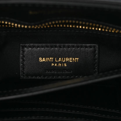 Saint Laurent Calfskin Y Quilted Monogram Toy Loulou Crossbody Bag Black 7 of 12