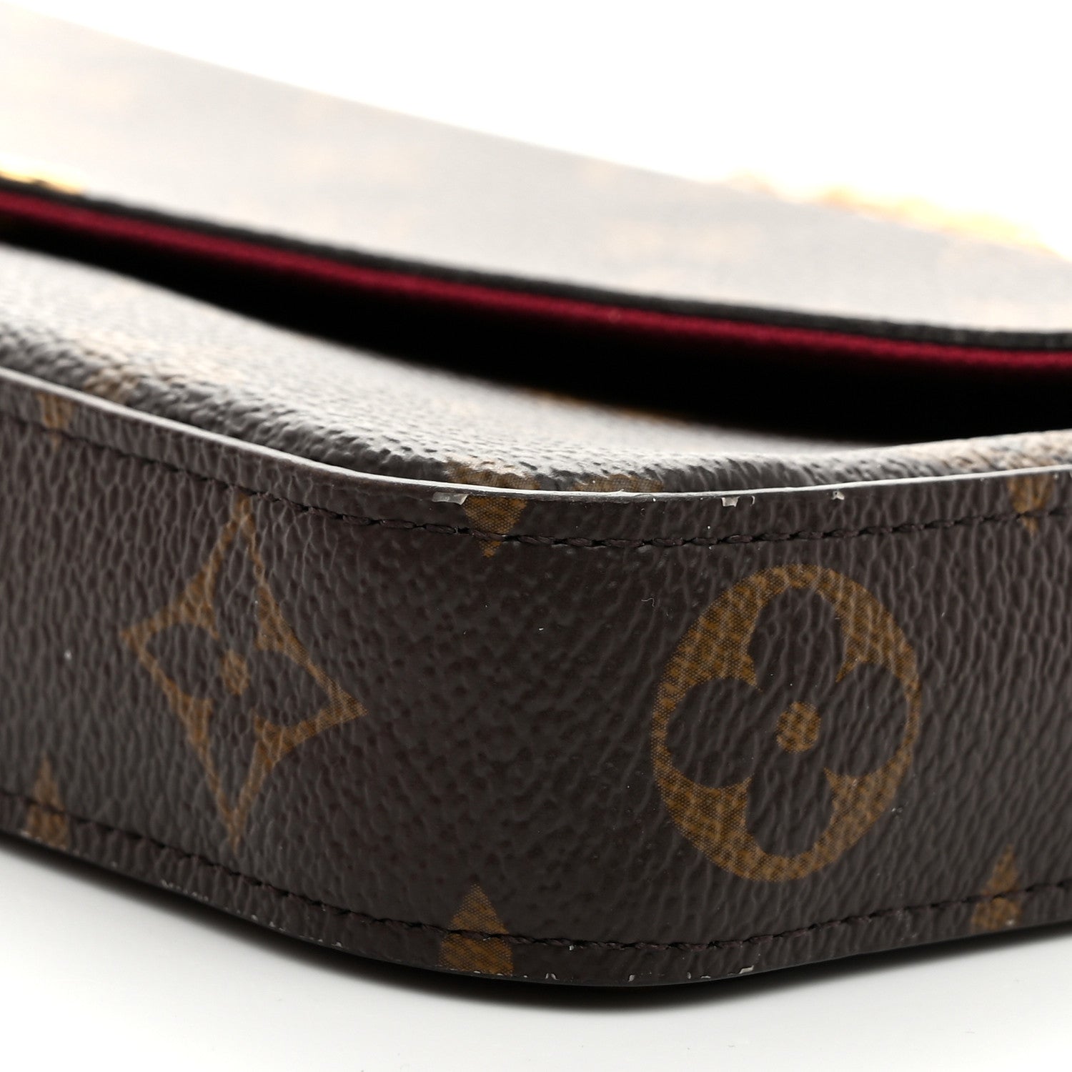 Louis Vuitton Monogram Pochette Felicie Chain Wallet Fuchsia 11 of 12