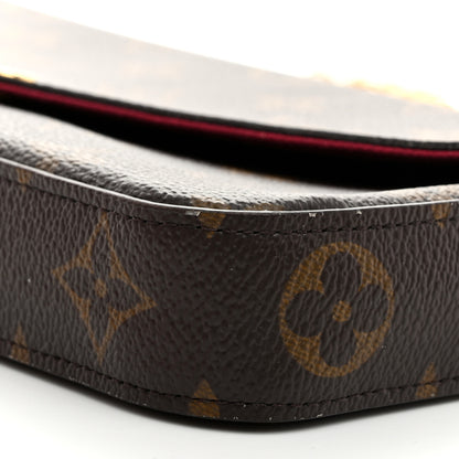 Louis Vuitton Monogram Pochette Felicie Chain Wallet Fuchsia 11 of 12
