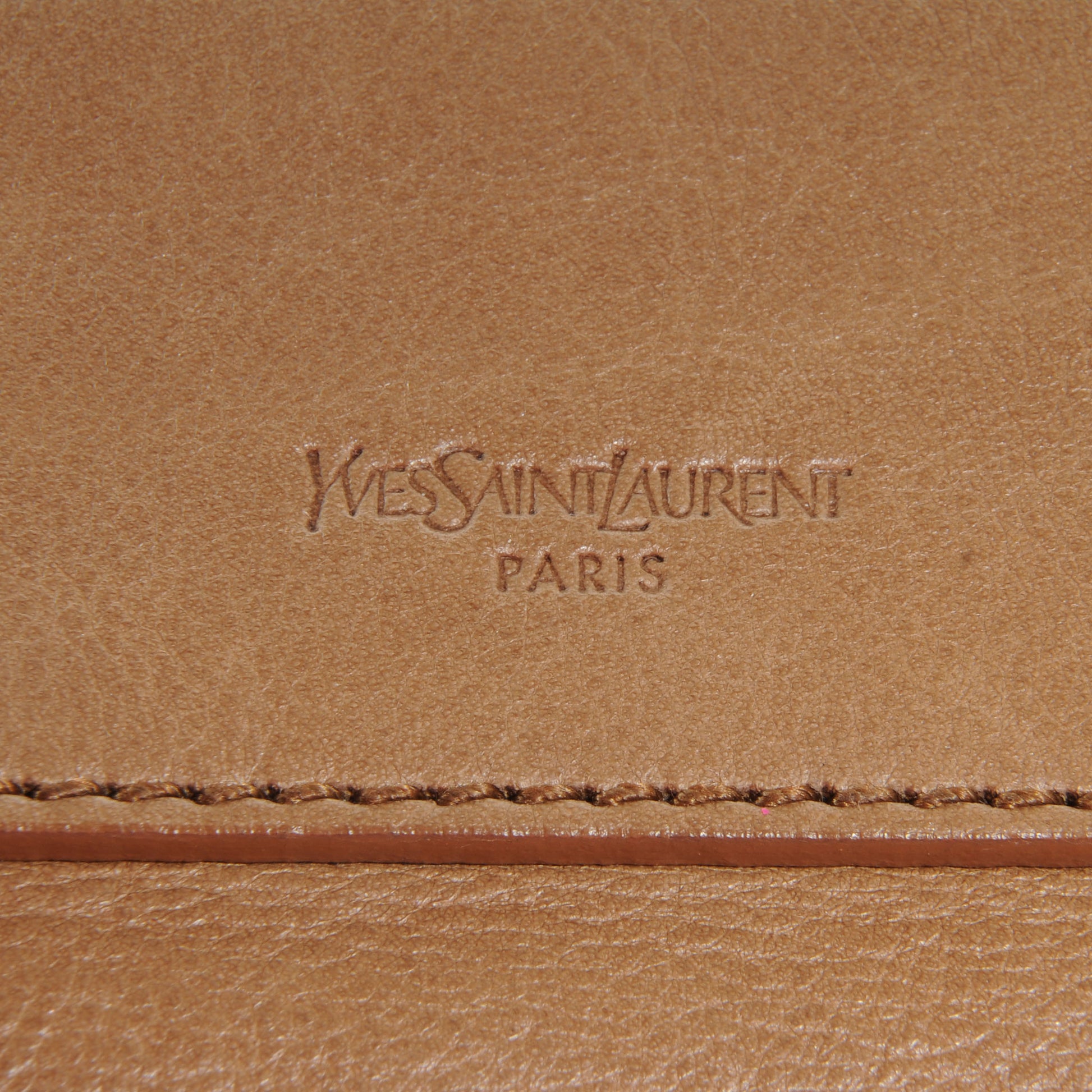 Saint Laurent Calfskin Y Bowler Camel 8 of 9