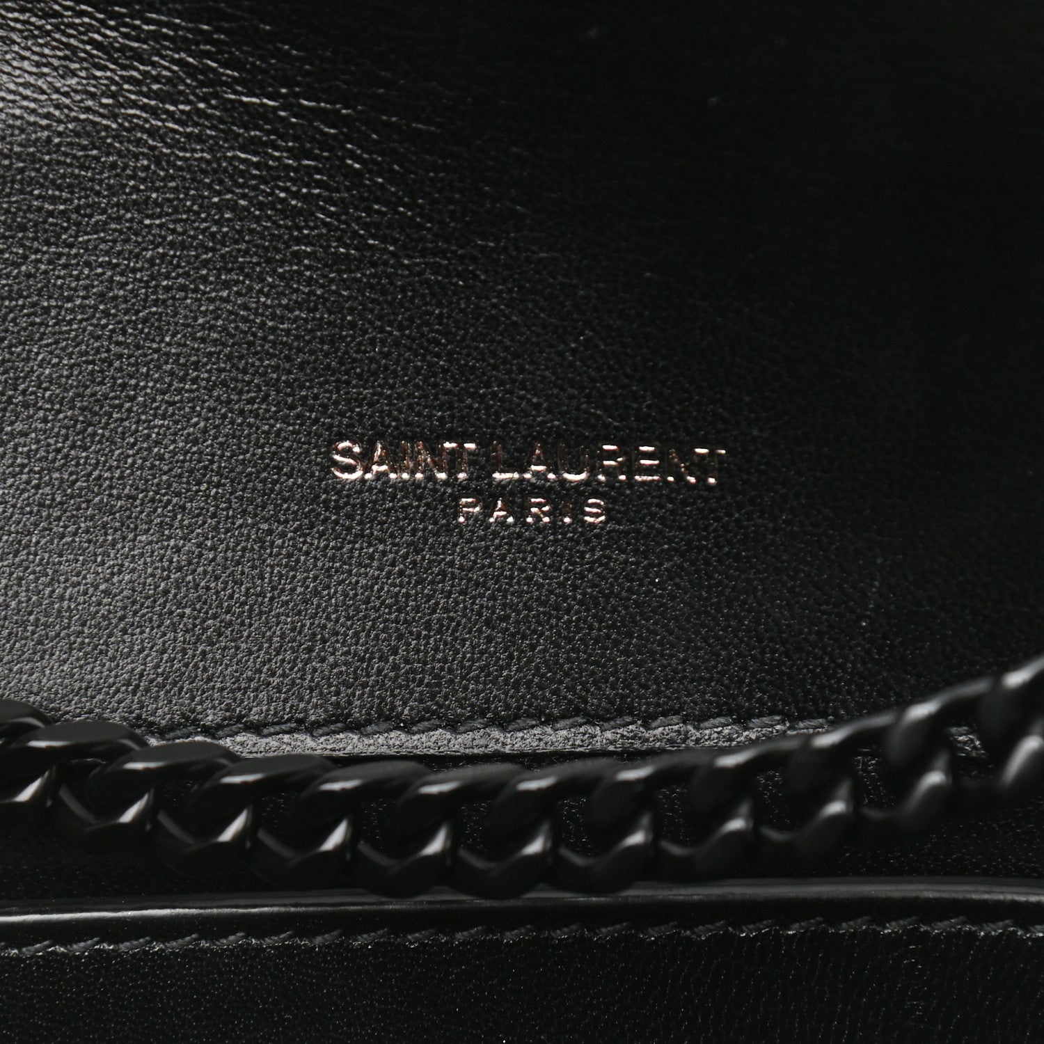 Saint Laurent Suede Crystal Studded Monogram Small Kate Satchel Black 7 of 11