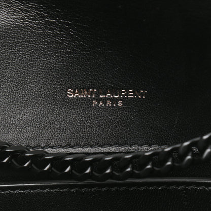 Saint Laurent Suede Crystal Studded Monogram Small Kate Satchel Black 7 of 11