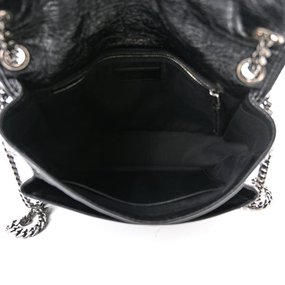Saint Laurent Crinkled Calfskin Matelasse Monogram Medium Niki Chain Satchel Black 5 of 10
