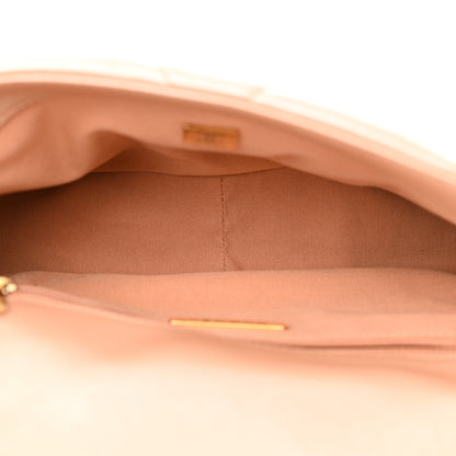Chanel Shiny Lambskin Quilted Medium Chanel 19 Flap Beige 5 of 13