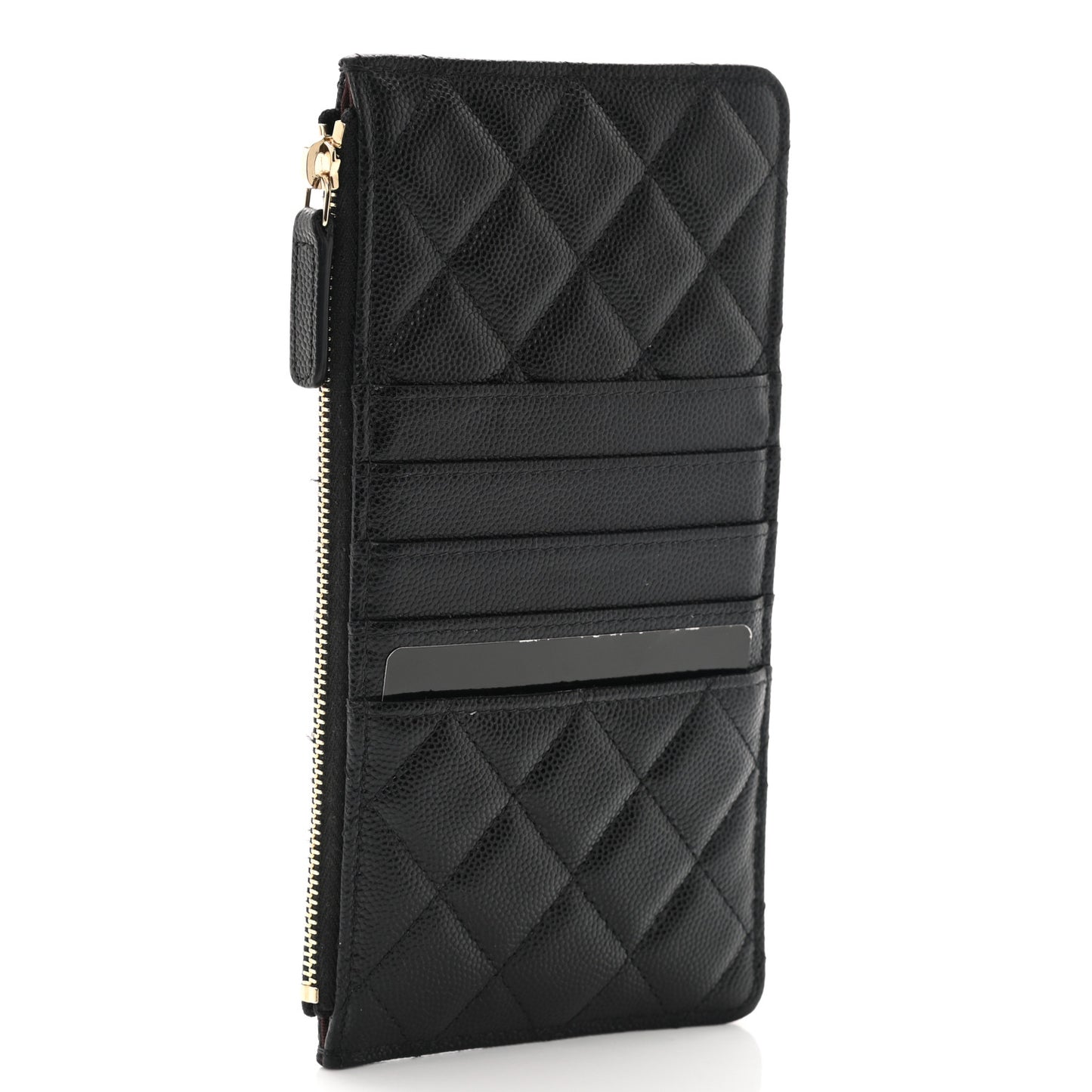 Caviar Quilted Classic iPhone Pouch Black