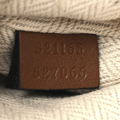 Gucci GG Supreme Monogram Emblem Calfskin Small Belt Bag Beige Dark Brown 7 of 12