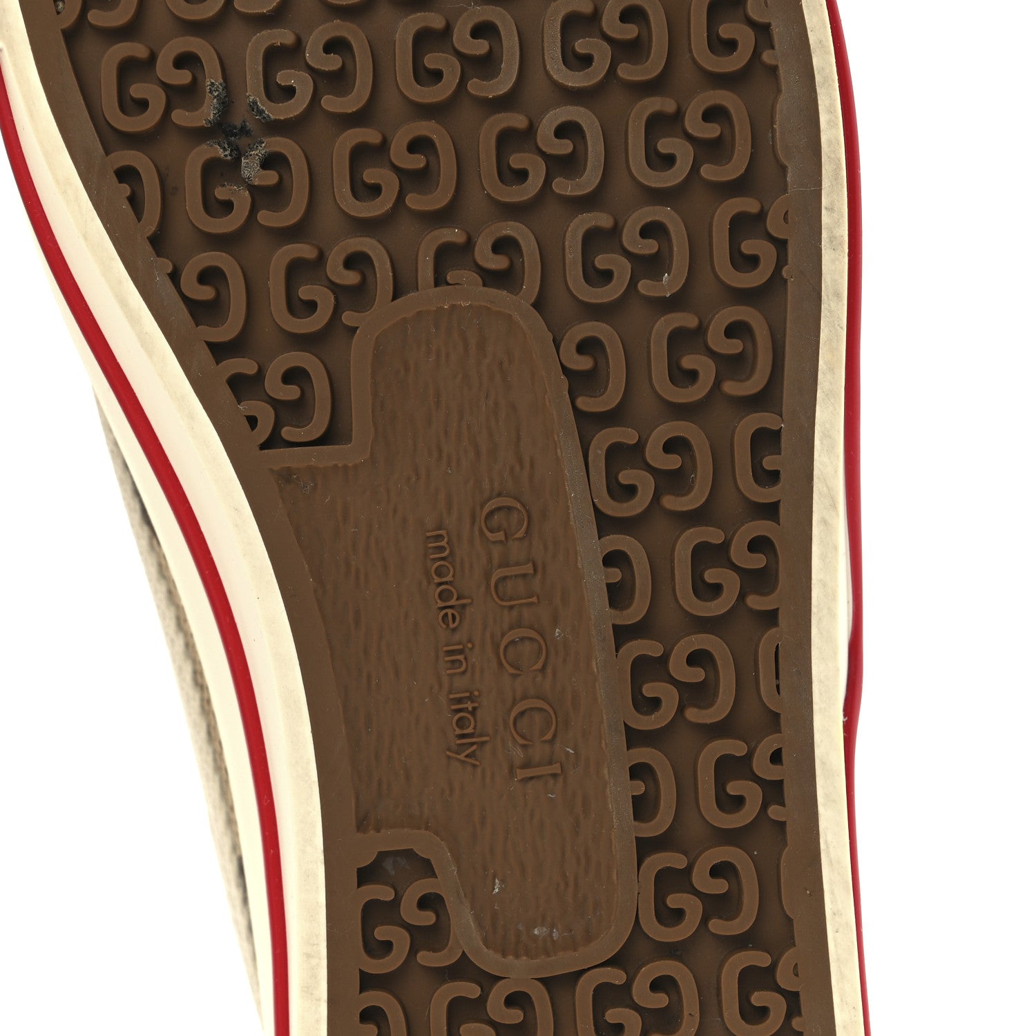 Gucci Monogram Jumbo GG Web Womens 1977 Tennis Velcro Strap Sneakers 36 Camel Ebony Mystic White 6 of 8