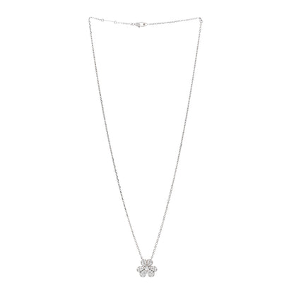 Van Cleef & Arpels 18K White Gold Diamond Small Frivole Pendant Necklace 3 of 5