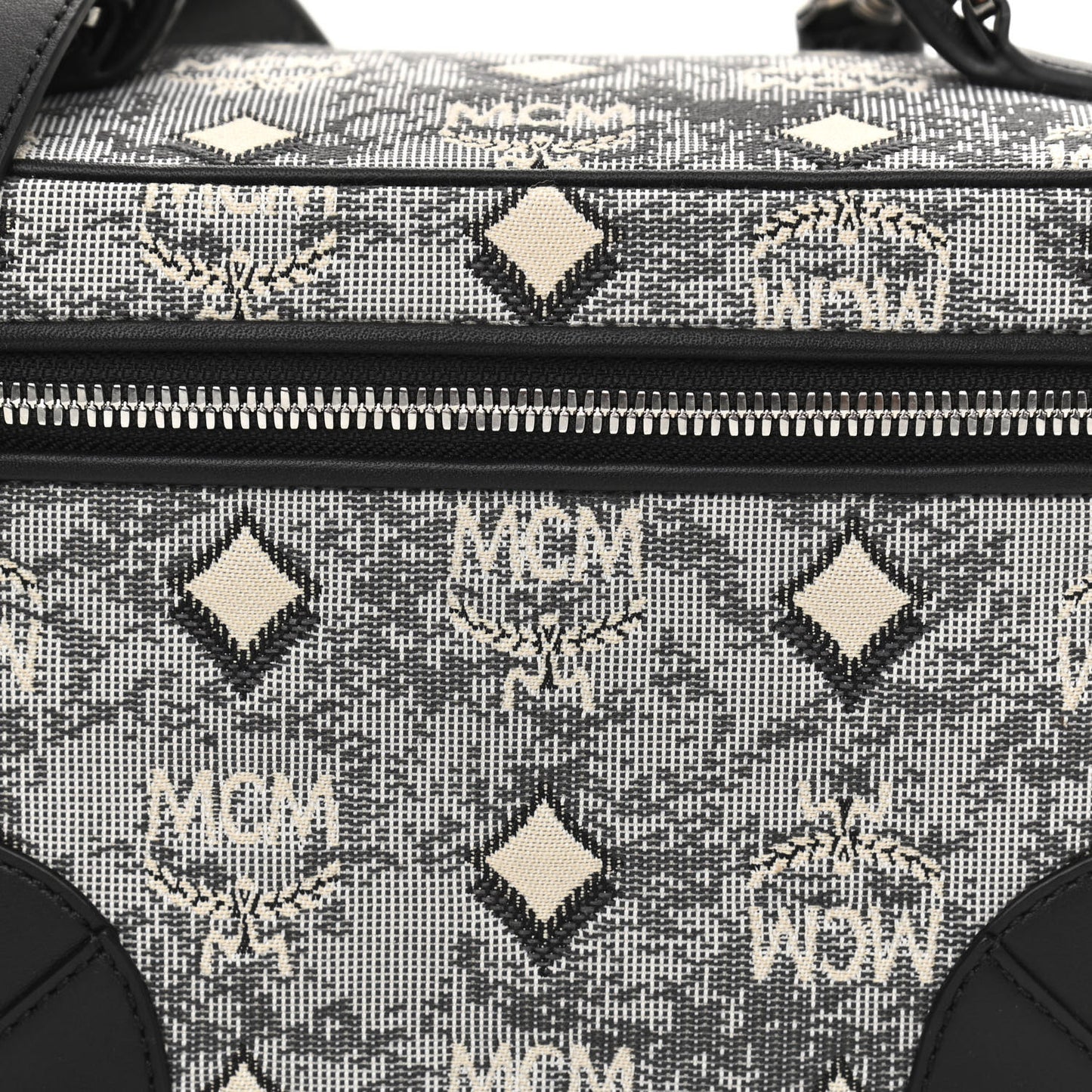 Vintage Jacquard Monogram Rockstar Small Vanity Crossbody Bag Grey