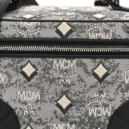 MCM Vintage Jacquard Monogram Rockstar Small Vanity Crossbody Bag Grey 7 of 9