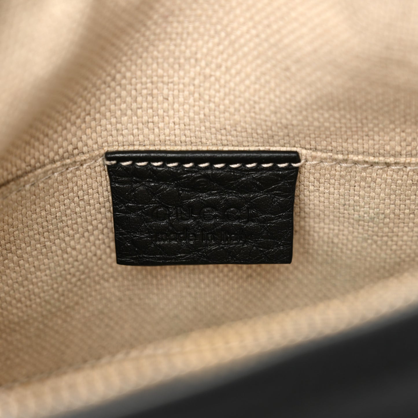 Pebbled Calfskin Mini Soho Chain Bag Black